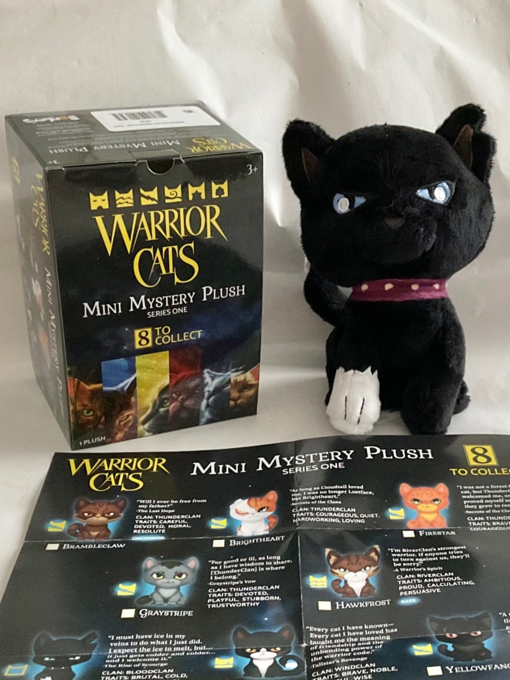 Warrior Cats 6" Scourge Mini Plush Cat Erin Hunter Novel Series 1
